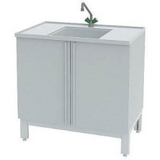 Мойка лабораторная химическая ЛК-900 СМС-ПВ (1 раковина, 1 смеситель)