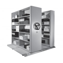 Мобильный двухсторонний стеллаж